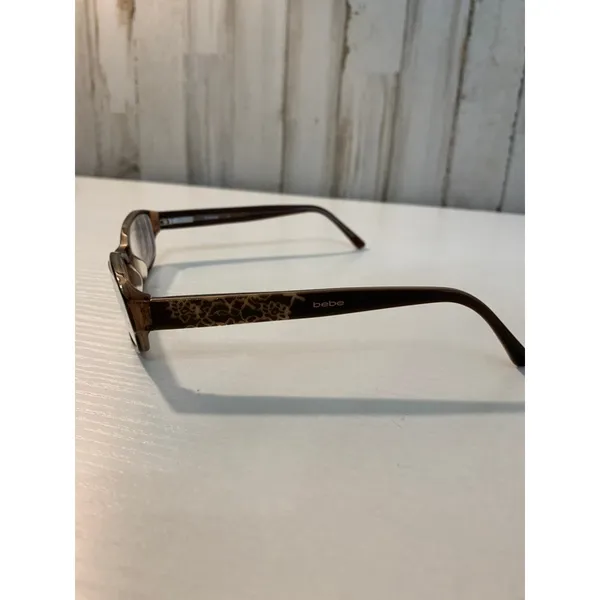 Bebe Eyeglasses Frames Womens Brown Tortoise Cat Eye - Image 2
