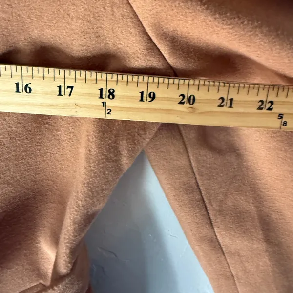 Ontwefth Tan Brown Belted Coat Womens Size S Puffy Sleeves Lined Long Preppy‎ - Image 6