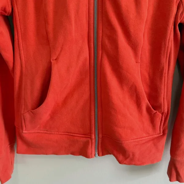 Lululemon Scuba Full-Zip Hoodie Burnt Orange Fleece Jacket Women's Sz 8‎ CA35801 - Image 4