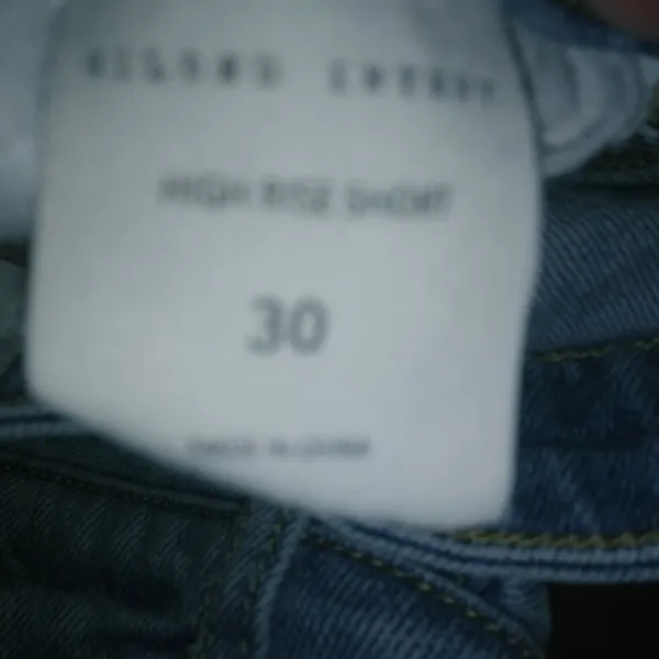 Gilded Intent 30 High Rise 5-Button Fly Distressed Raw Hem Jeans Shorts - Image 5