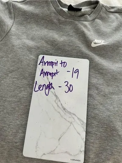 Nike Women’s Small Tech Fleece Grey Logo Dress - Image 7