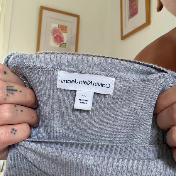 Calvin Klein Gray turtleneck long sleeve sweater - Image 5