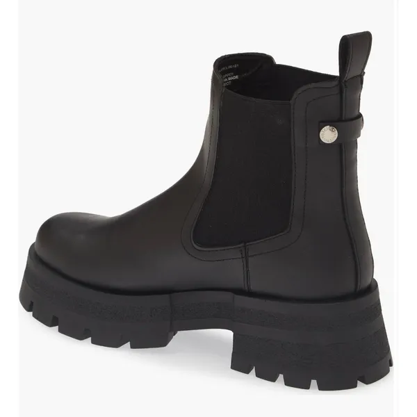 Steve Madden Howler Black Faux Leather Chunky Sole Chelsea Boots Size 6 NEW - Image 3