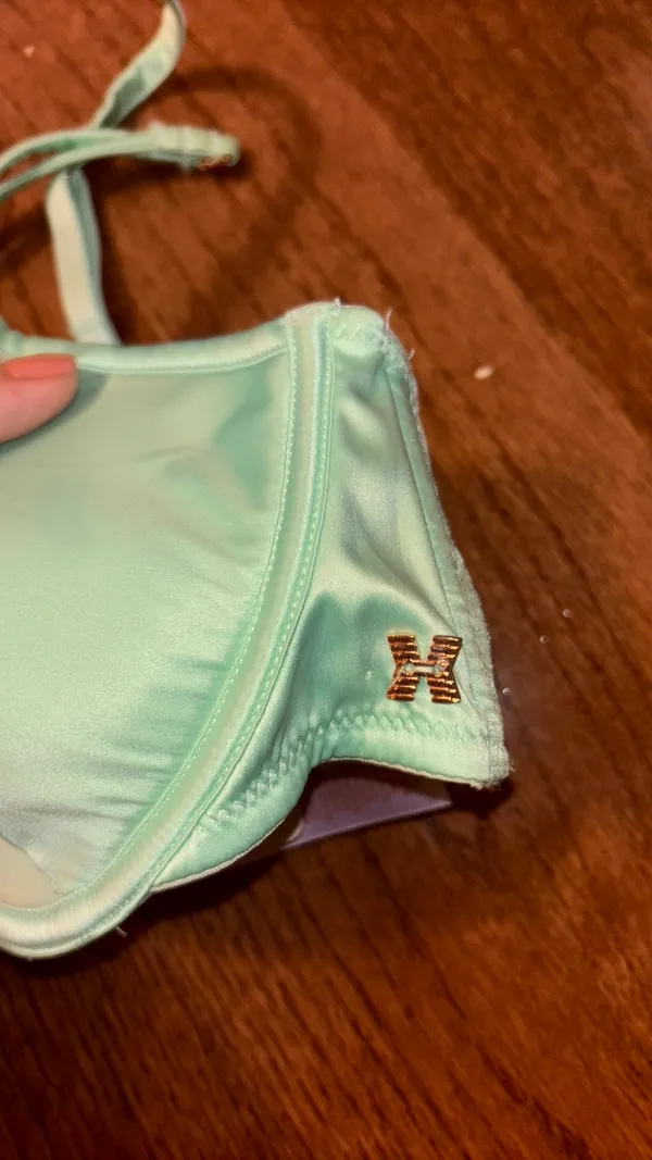 NWT Savage x Fenty Strap Up Lace Plunge Bra - teal - Image 8