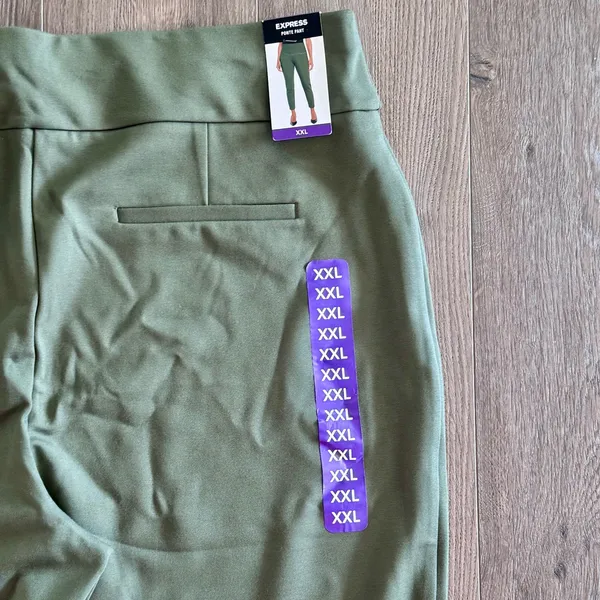 Express Ponte Pants Stretch Slim High Rise Green Women XXL Career Pull On - Image 9