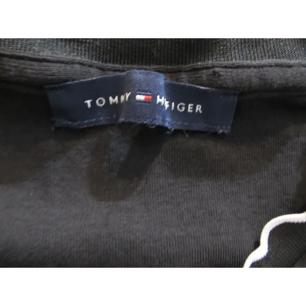 Tommy Hilfiger Lettuce‑Trim T‑Shirt Black White Trim Women’s Small Pre‑Owned - Image 4