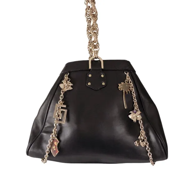Versace For H&M Black Leather Charms Hobo Bag - Image 2