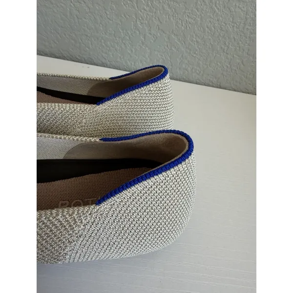 Rothy's The Point II Gold Metallic Knit Flats Women's US 9.5 Pointed Toe - Image 5