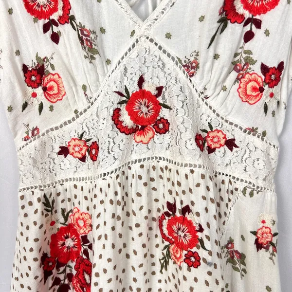 River Island Maxi Dress Womens 6 Cotton‎ Embroidered Lace Autumn Wedding Guest - Image 11