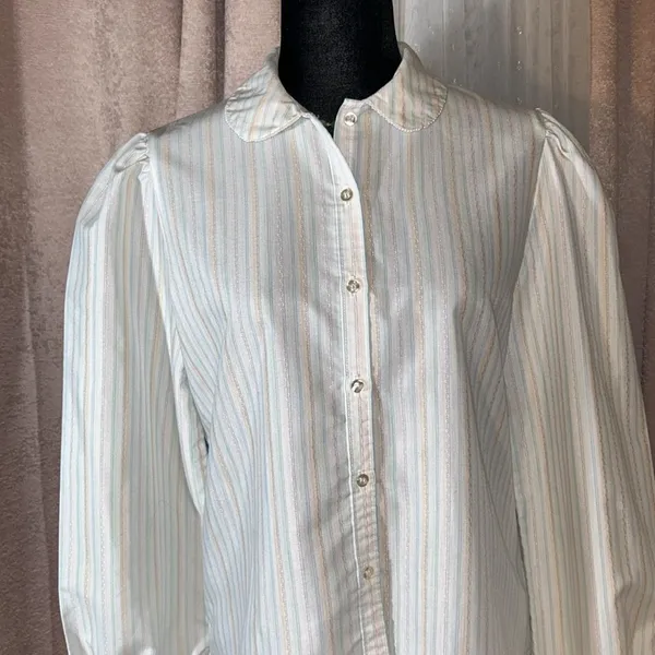 Vintage Present Tense Size M Long Sleeve Button Down Shirt - Image 2