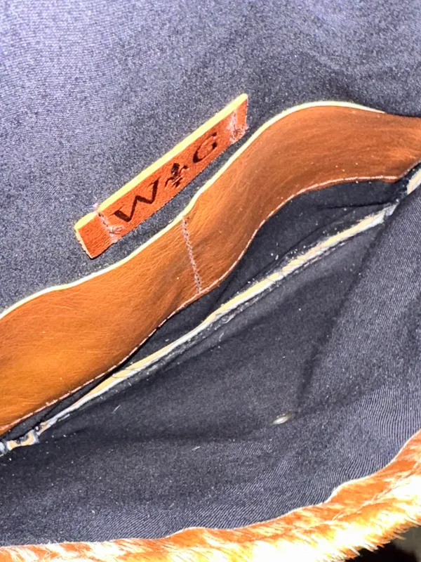 W + C Fringe Cowhide Crossbody Purse - Image 3