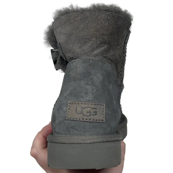 UGG Bailey Button Charcoal Grey Suede Boots Women’s Size 11 - Image 19