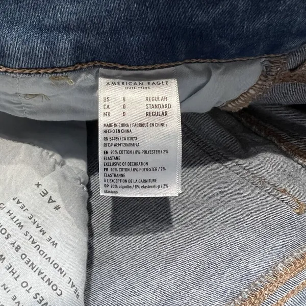 American Eagle Women's High‎ Rise Jegging Next Level Stretch Size 0 R Regular - Image 6