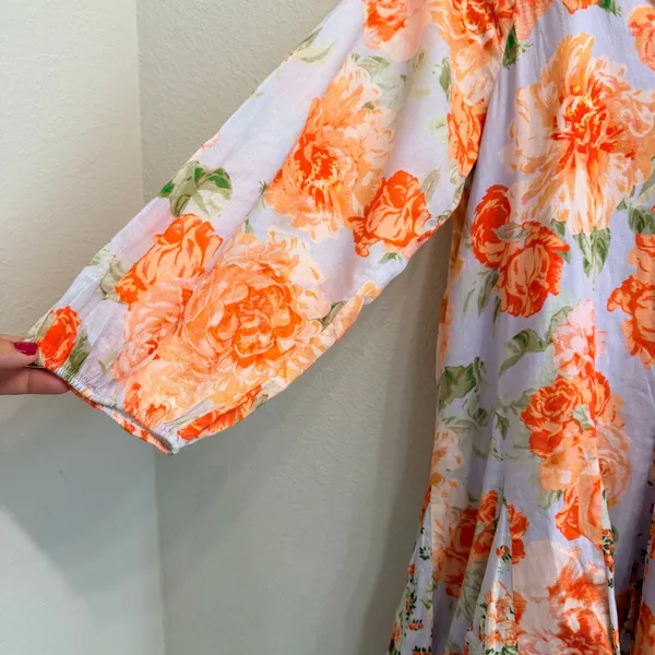 Alice + Olivia PALI Floral Mini Dress Cotton V-Neck Mix Print Size 2 - Image 7