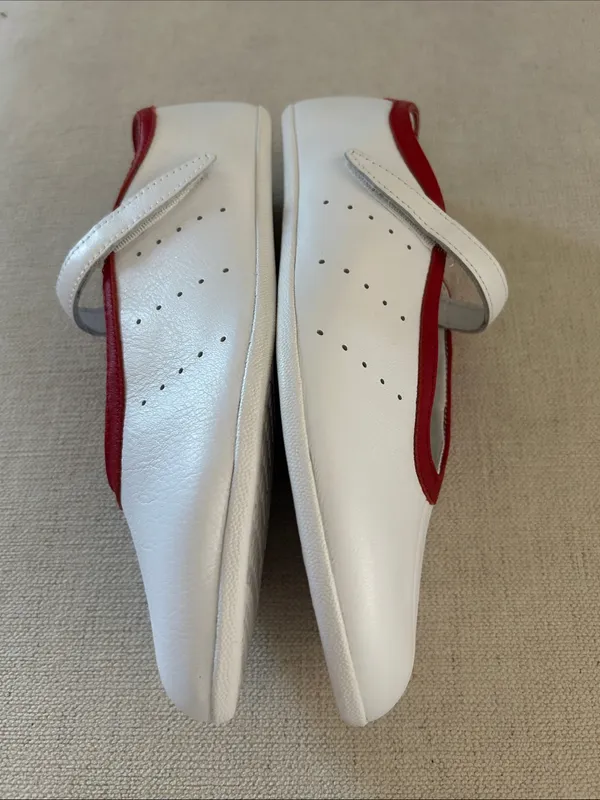 ADIDAS STAN SMITH LO BALLET SHOES, White/Red, size 8, NWOT DISPLAY PAIR - Image 6