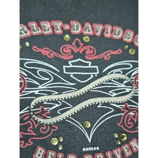 Harley-davidson Women's Black and Pink Vest - Image 8