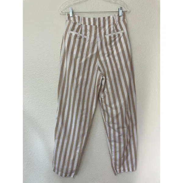 Urban Outfitters Maximalism Barrel Crop Percy Striped Pleated High-Rise Pants 6 - Image 8