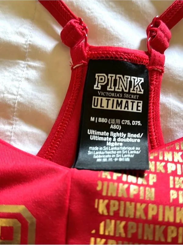 PINK Victoria's Secret Red Logo Seamless Bralette - Image 4