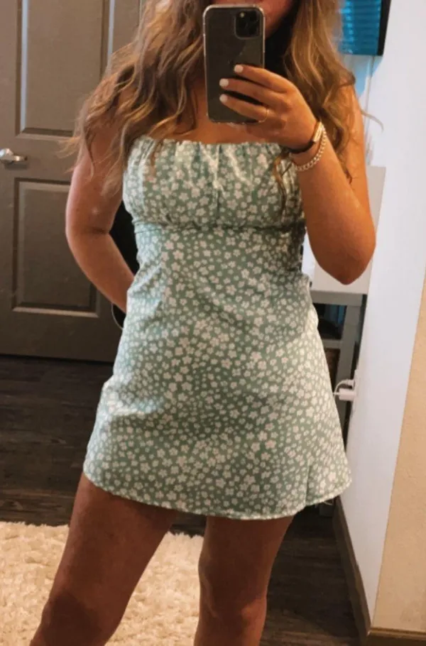 Princess Polly Tallie Green Mini Dress - Image 3