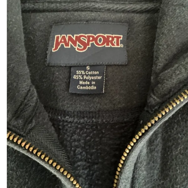 Vintage JanSport Penn University Quarter Zip Sweatshirt Navy Blue Small - Image 3