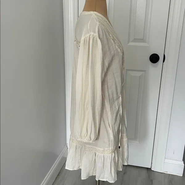 Free People Rugged Beauty Swing Dress Ecru - Image 5