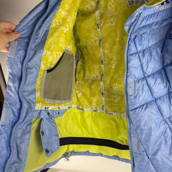 Morrow Blue Puffer Ski Jacket with Lime Accents - Image 2