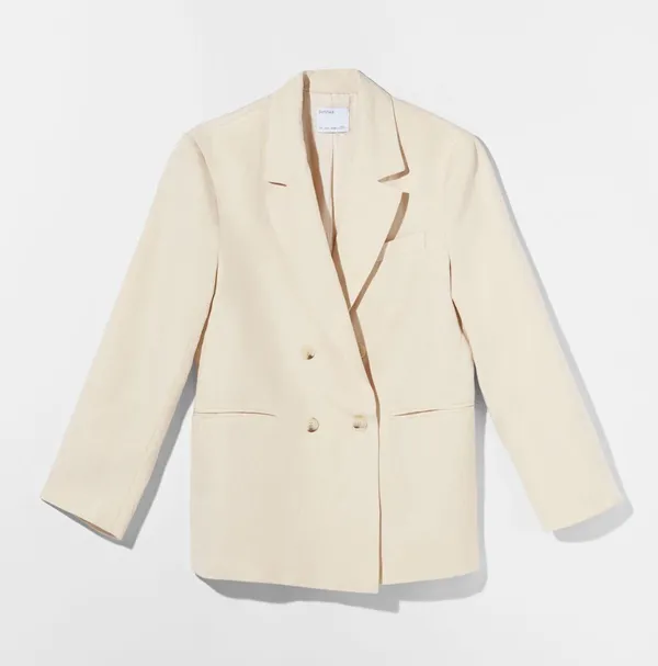Nwt Cream Beige Oversize Boyfriend Blazer Suit Jacket - Image 9