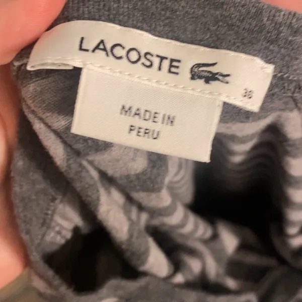 Lacoste V neck stripe classic tee Tshirt 36/S - Image 4