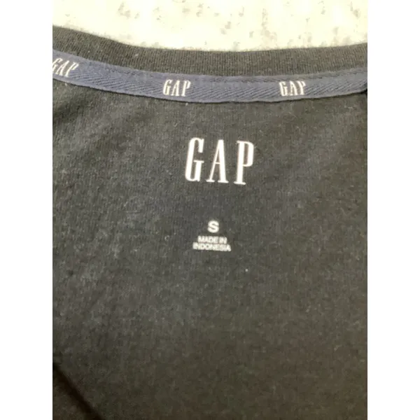 GAP Women True Black Short Sleeve Slub Tee V-Neck T-Shirt Small‎ QLT7142S NEW - Image 2