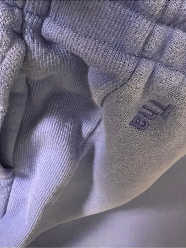 Aritzia TNA Bright Periwinkle Blue Jogger Sweatpants Boyfriend Fleece - Image 5