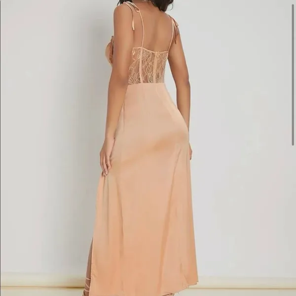 Satin Lace Corset Maxi Dress/gown - Image 3