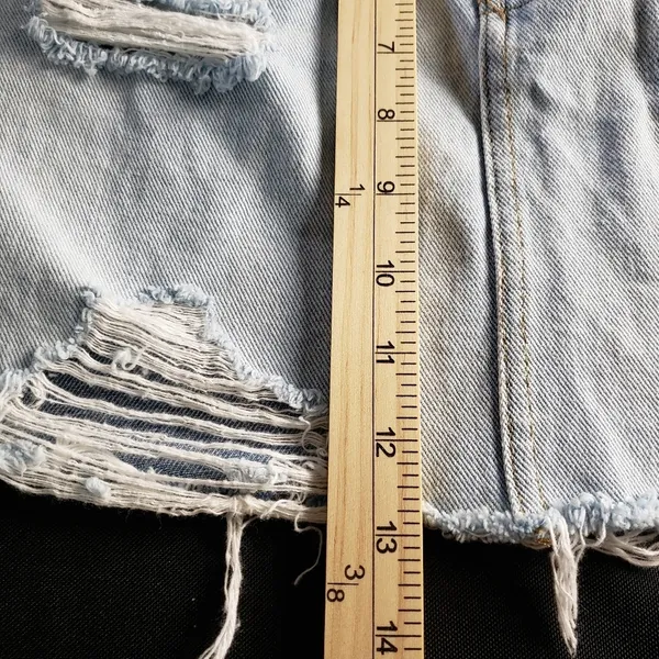 PacSun Two Tone‎ Distressed Mini Skirt Women’s 25 - Image 5