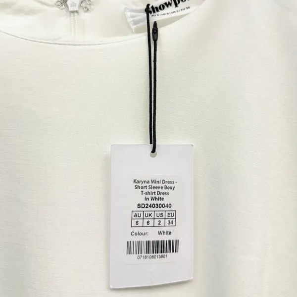 Showpo Karyna Shirt Dress Dress in White size 2 NWT - Image 3