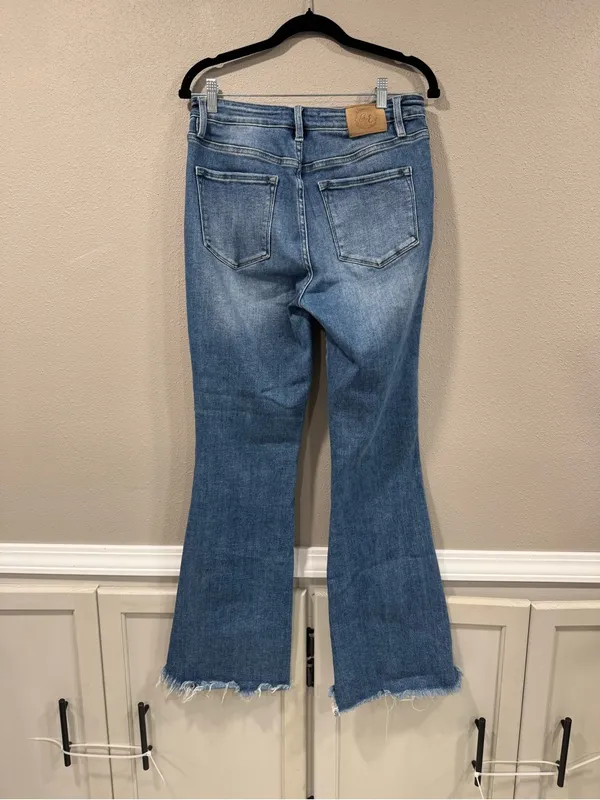 Grace & Emma Flared Jeans Blue Size 10 - Image 4