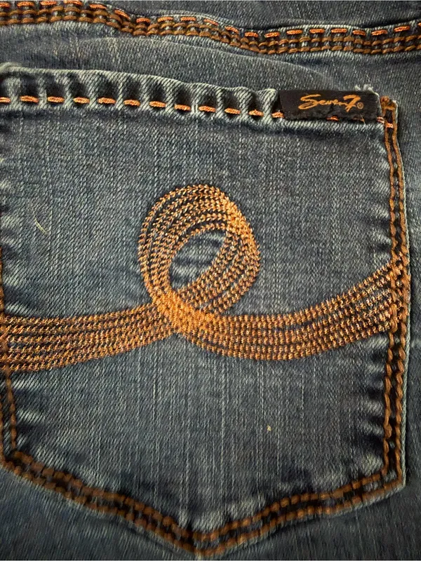 Seven7 Bootcut Stretch Jeans Women’s Size 12 Medium Wash EUC - Image 9