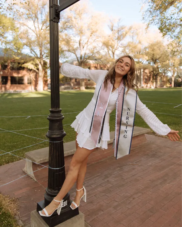 Saints + Secrets White Graduation Dress - Image 2