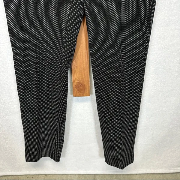 Zara Black‎ & White Dot Print High Rise Ankle Length Dress Pants Size 6 - Image 3