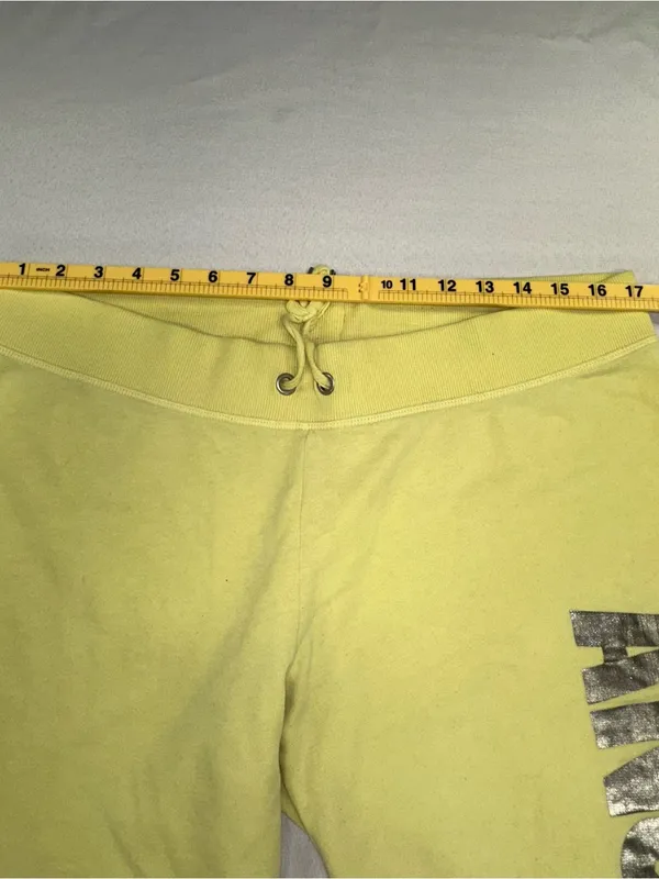 VTG Victoria's Secret Supermodel Essentials Bling Angel Wings Sweat Set Yellow L - Image 14