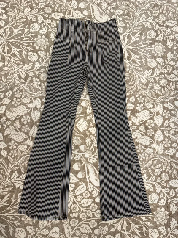We The Free Free People Jayde Flare Railroad Jeans - Image 3
