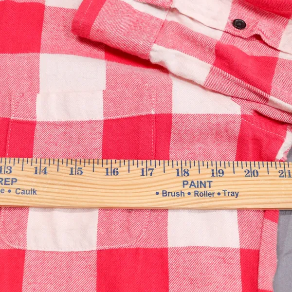 Pact Organic Cotton Mila Flannel Shirt Women M Red White Gingham Plaid Button Up - Image 8