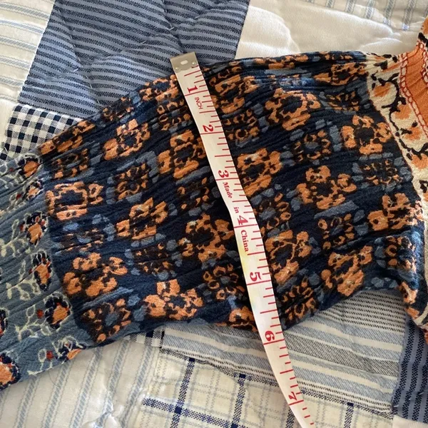 Free People Caravan Block Print Button Front Blouse Top S - Image 12