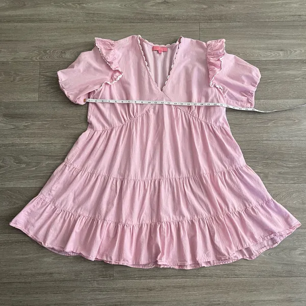 Simply Southern pink ruffle baby doll dress - large - Image 4