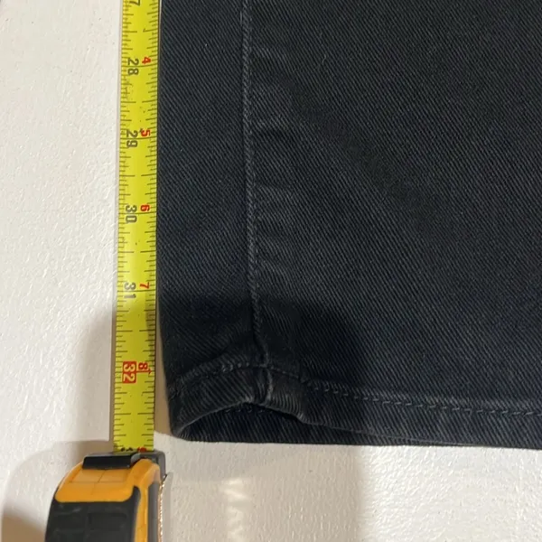 7 for all mankind women’s standard straight leg size 31 black jean - Image 8
