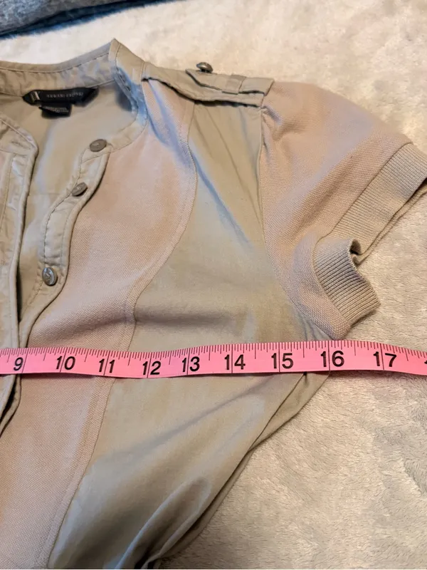 Last chance-Armani Exchange Light Taupe Button-Front Shirt - Image 7