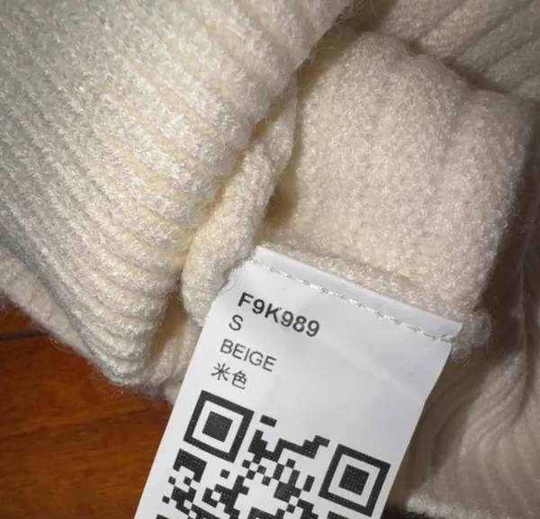 Cream Crew Neck Knitted Sweater with Bell Sleeves - Image 4