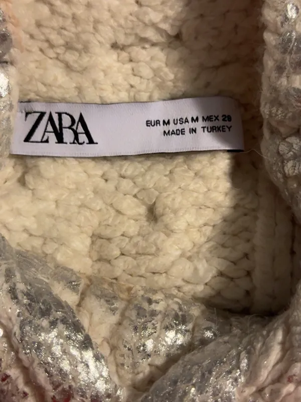 Zara Cable Knit Sweater Size Medium - Image 5