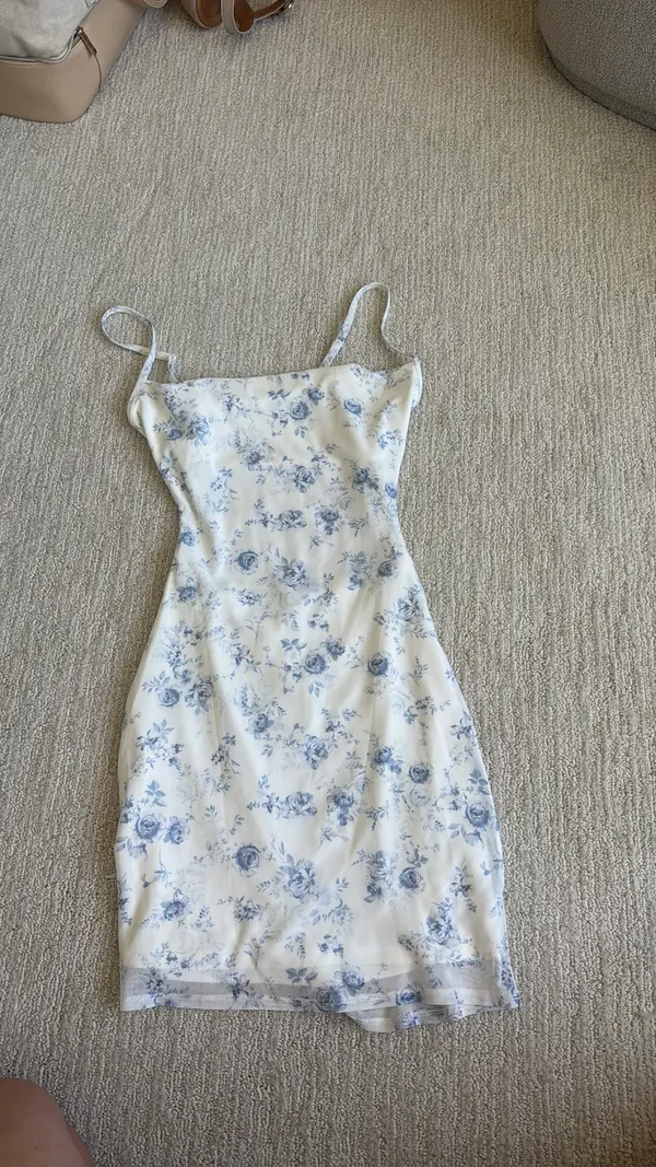 Garage Floral Mini Dress with cutouts - Image 3