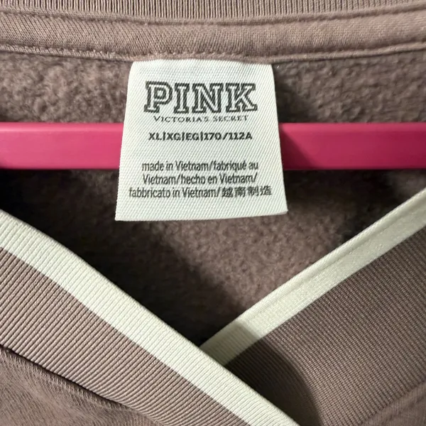 PINK - Victoria's Secret V-Neck Tan Sweater - Image 5