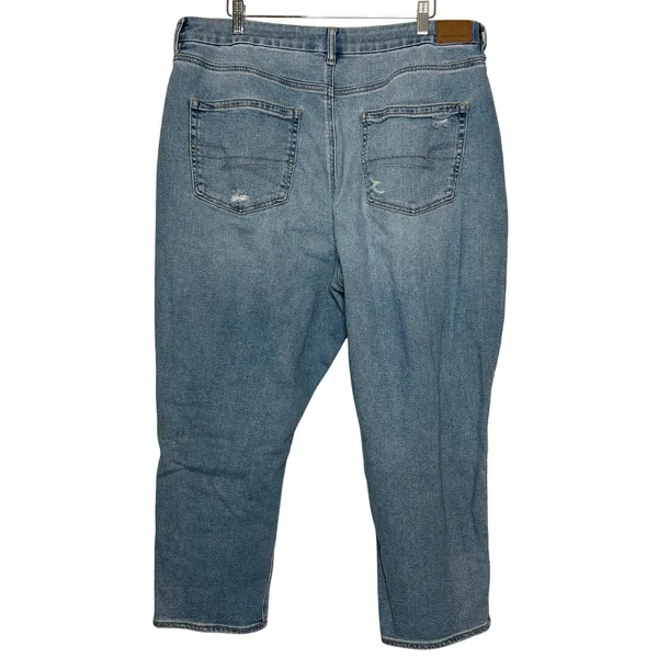 American Eagle Curvy Mom Jean Stretch Denim Plus Size 18 Short - Image 2