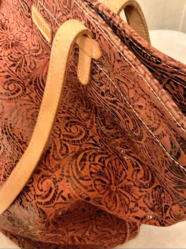 Consuela Classic Tote Floral Brown & Pink - Image 7